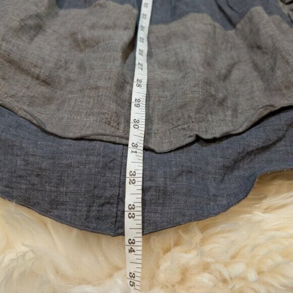 Animale Jacques Ruc 8-US Gray Linen Sleeveless Ruffle Dress - Picture 4 of 8